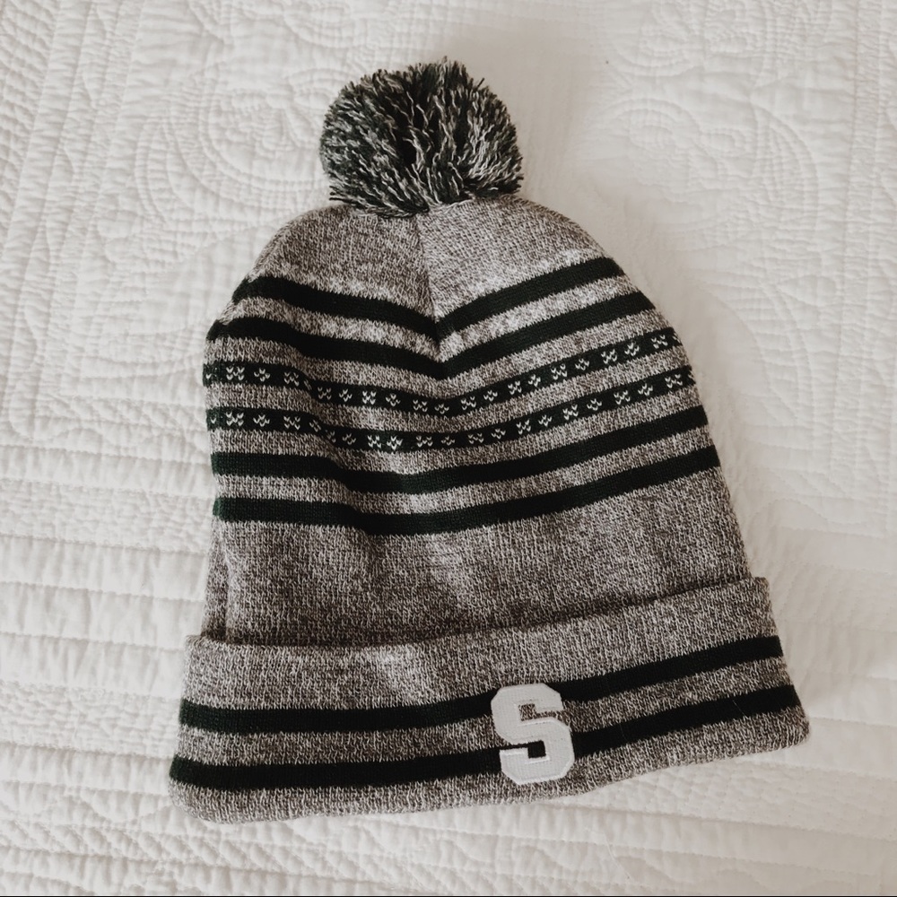 Michigan State PomPom Hat